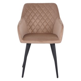 FLINDY Quilted Velvet Dining Chair with Diamond Pattern