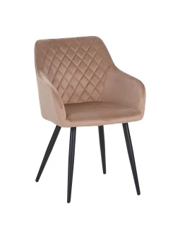 FLINDY Quilted Velvet Dining Chair with Diamond Pattern