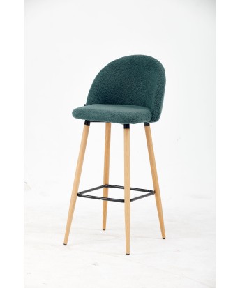 Modern Teddy Fabric Bar Stool | Nordic Kitchen Counter Chair with N...