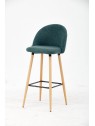 MALIBU Tabouret de Bar en Tissu Teddy | Chaise Haute de Cuisine Nor...