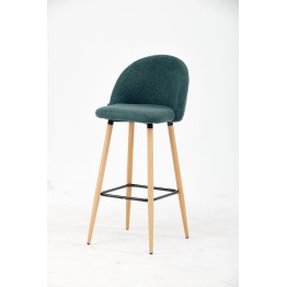 Modern Teddy Fabric Bar Stool | Nordic Kitchen Counter Chair with N...