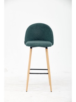 Modern Teddy Fabric Bar Stool | Nordic Kitchen Counter Chair with N...