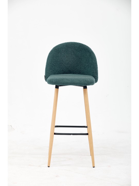 MALIBU Tabouret de Bar en Tissu Teddy | Chaise Haute de Cuisine Nor...