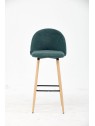 MALIBU Tabouret de Bar en Tissu Teddy | Chaise Haute de Cuisine Nor...