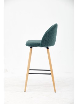 Modern Teddy Fabric Bar Stool | Nordic Kitchen Counter Chair with N...