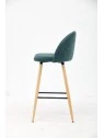 MALIBU Tabouret de Bar en Tissu Teddy | Chaise Haute de Cuisine Nor...