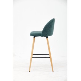 Modern Teddy Fabric Bar Stool | Nordic Kitchen Counter Chair with N...