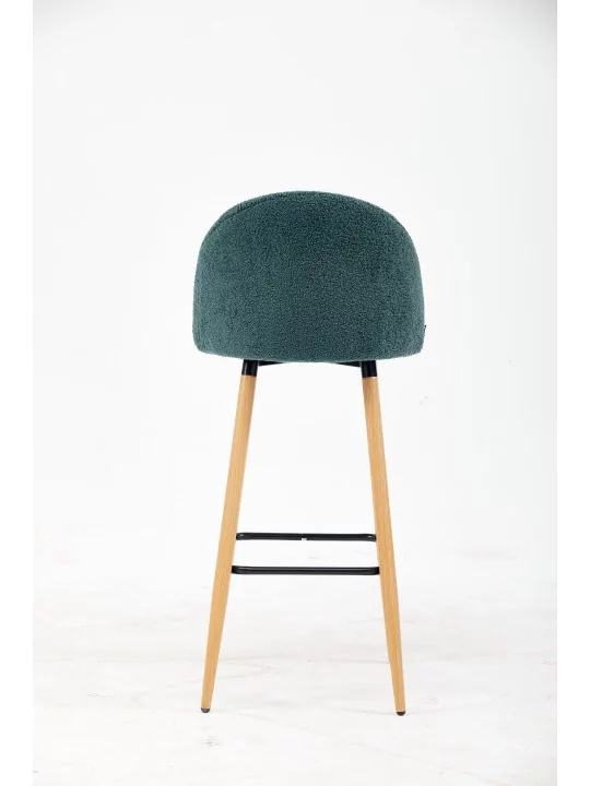 MALIBU Tabouret de Bar en Tissu Teddy | Chaise Haute de Cuisine Nor...