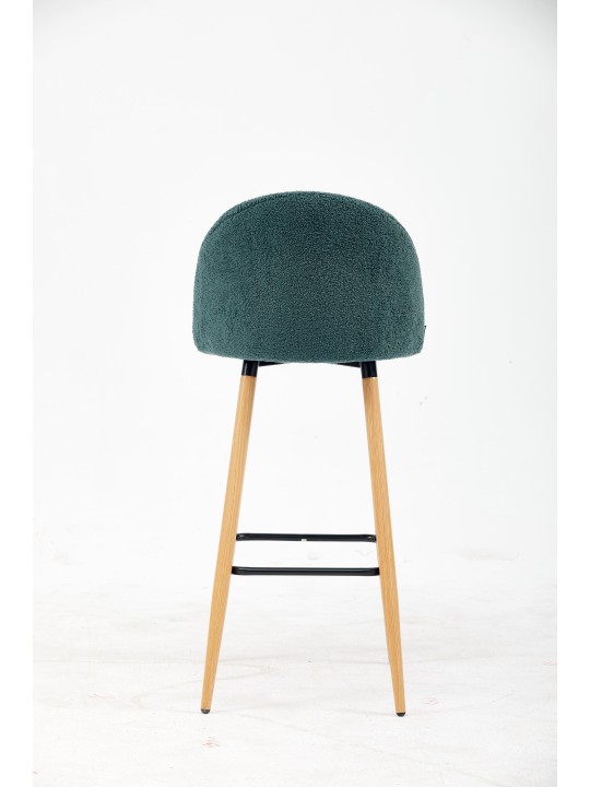 MALIBU Tabouret de Bar en Tissu Teddy | Chaise Haute de Cuisine Nor...