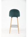 MALIBU Tabouret de Bar en Tissu Teddy | Chaise Haute de Cuisine Nor...