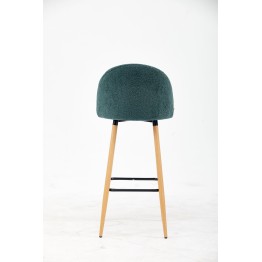 Modern Teddy Fabric Bar Stool | Nordic Kitchen Counter Chair with N...