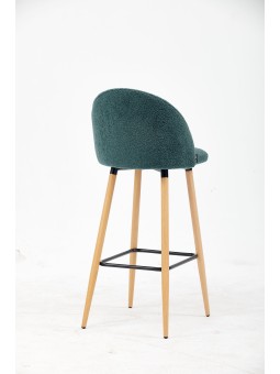 Modern Teddy Fabric Bar Stool | Nordic Kitchen Counter Chair with N...