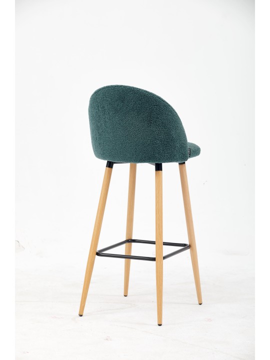 MALIBU Tabouret de Bar en Tissu Teddy | Chaise Haute de Cuisine Nor...