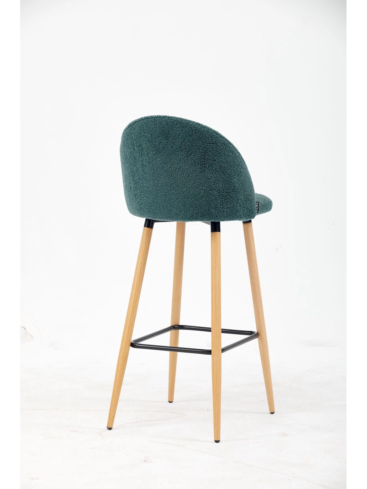 Modern Teddy Fabric Bar Stool | Nordic Kitchen Counter Chair with N...