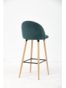 MALIBU Tabouret de Bar en Tissu Teddy | Chaise Haute de Cuisine Nor...