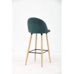 Modern Teddy Fabric Bar Stool | Nordic Kitchen Counter Chair with N...