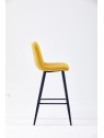 Modern Channel-Tufted Bar Stool | Teddy Fabric Kitchen Counter Chai...