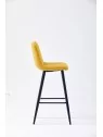 Modern Channel-Tufted Bar Stool | Teddy Fabric Kitchen Counter Chai...