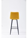 Modern Channel-Tufted Bar Stool | Teddy Fabric Kitchen Counter Chai...