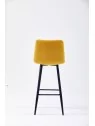 Modern Channel-Tufted Bar Stool | Teddy Fabric Kitchen Counter Chai...
