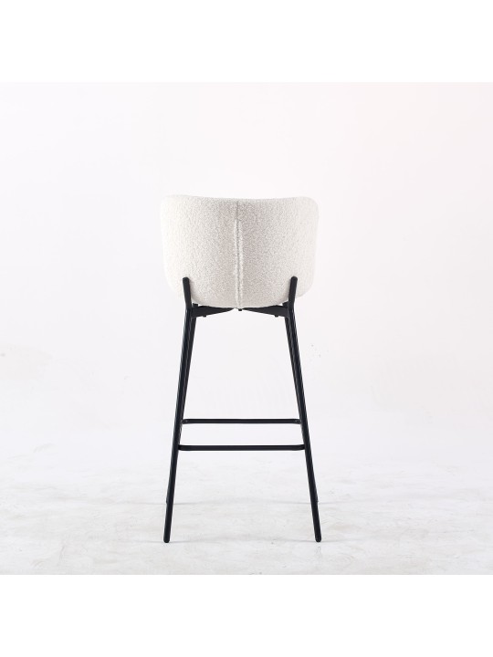 Tabouret de Bar Minimaliste | Chaise Haute de Cuisine en Tissu Tedd...