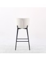 Tabouret de Bar Minimaliste | Chaise Haute de Cuisine en Tissu Tedd...