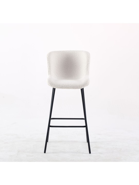 Tabouret de Bar Minimaliste | Chaise Haute de Cuisine en Tissu Tedd...