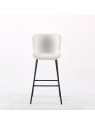 Tabouret de Bar Minimaliste | Chaise Haute de Cuisine en Tissu Tedd...