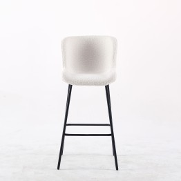 Tabouret de Bar Minimaliste | Chaise Haute de Cuisine en Tissu Tedd...