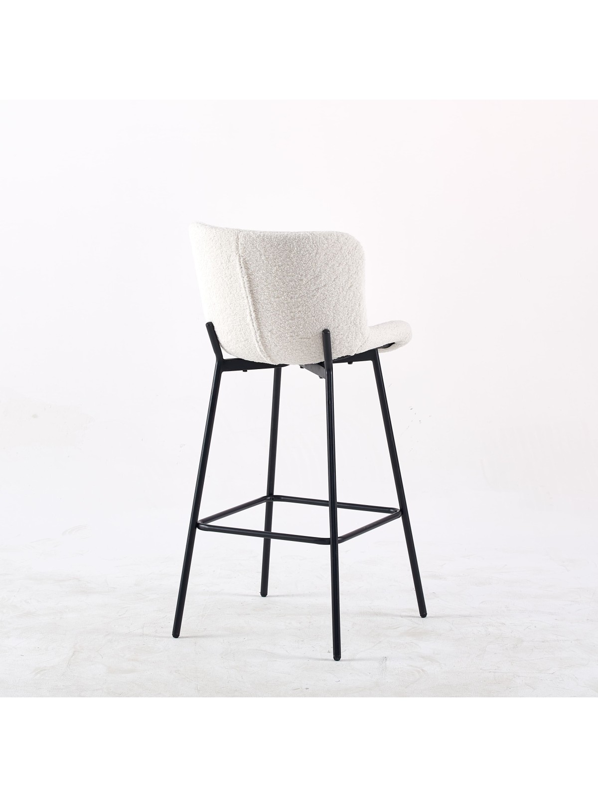 Tabouret de Bar Minimaliste | Chaise Haute de Cuisine en Tissu Tedd...