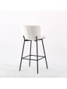 Tabouret de Bar Minimaliste | Chaise Haute de Cuisine en Tissu Tedd...