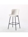 Tabouret de Bar Minimaliste | Chaise Haute de Cuisine en Tissu Tedd...