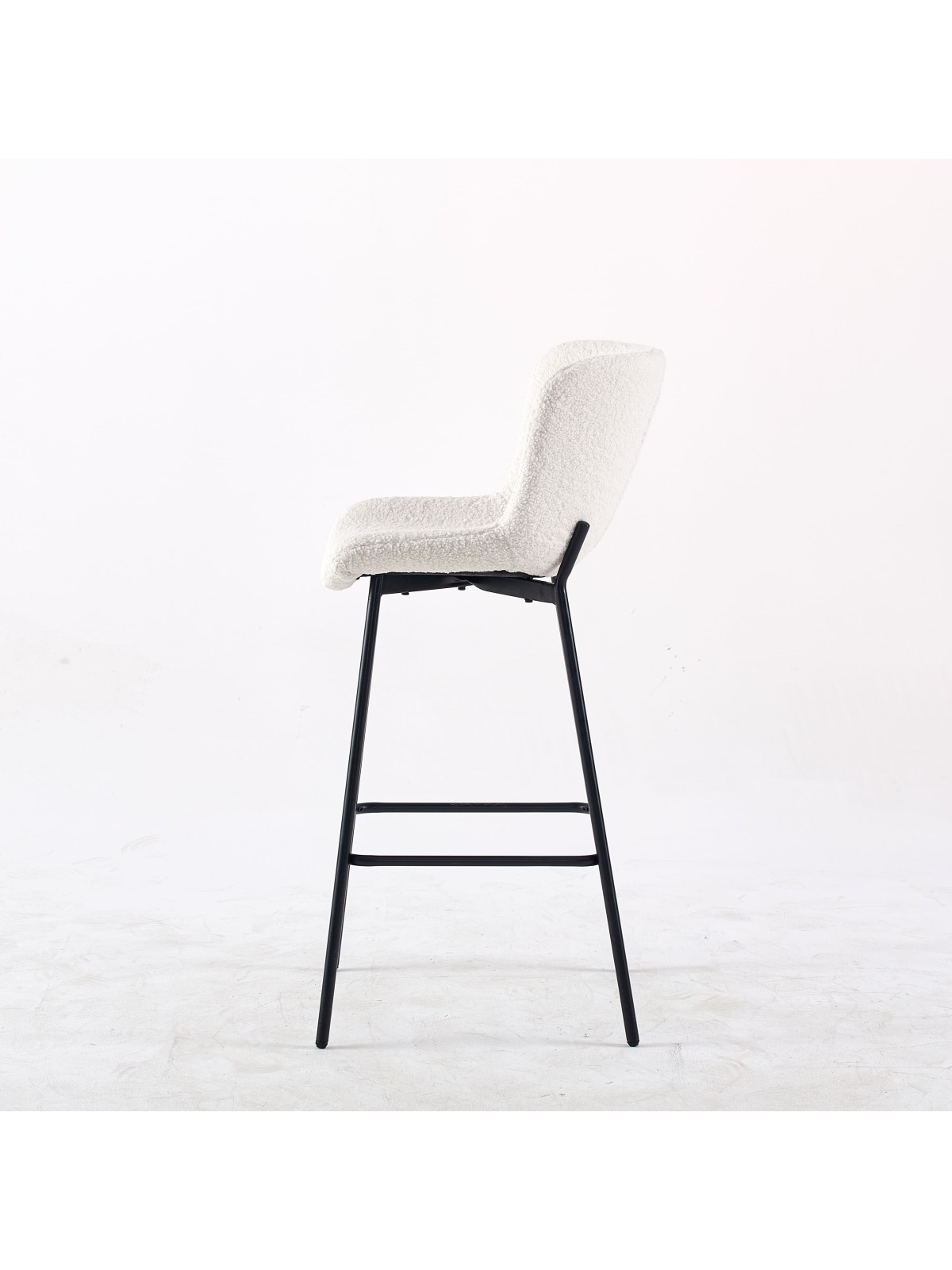 Tabouret de Bar Minimaliste | Chaise Haute de Cuisine en Tissu Tedd...