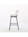 Minimalist Teddy Bar Stool | Modern Kitchen Counter Chair in Cream ...