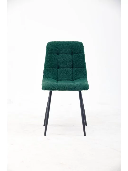 Chaise de Salle à Manger Matelassée | Chaise Moderne en Tissu Teddy...