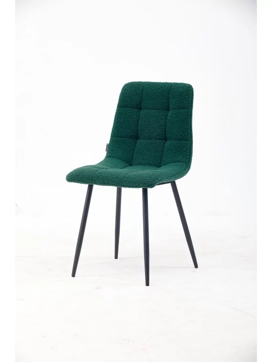 Chaise de Salle à Manger Matelassée | Chaise Moderne en Tissu Teddy...