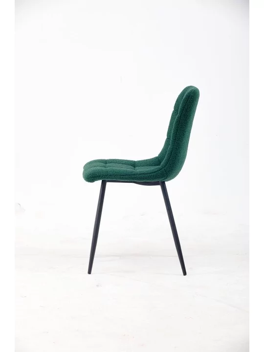 Chaise de Salle à Manger Matelassée | Chaise Moderne en Tissu Teddy...