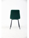 Grid-Tufted Dining Chair | Modern Teddy Fabric Chair in Forest Gree...
