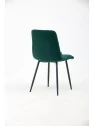Grid-Tufted Dining Chair | Modern Teddy Fabric Chair in Forest Gree...