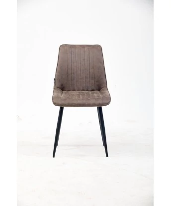 Chaise de Salle à Manger à Surpiqûres | Chaise Moderne en Velours M...