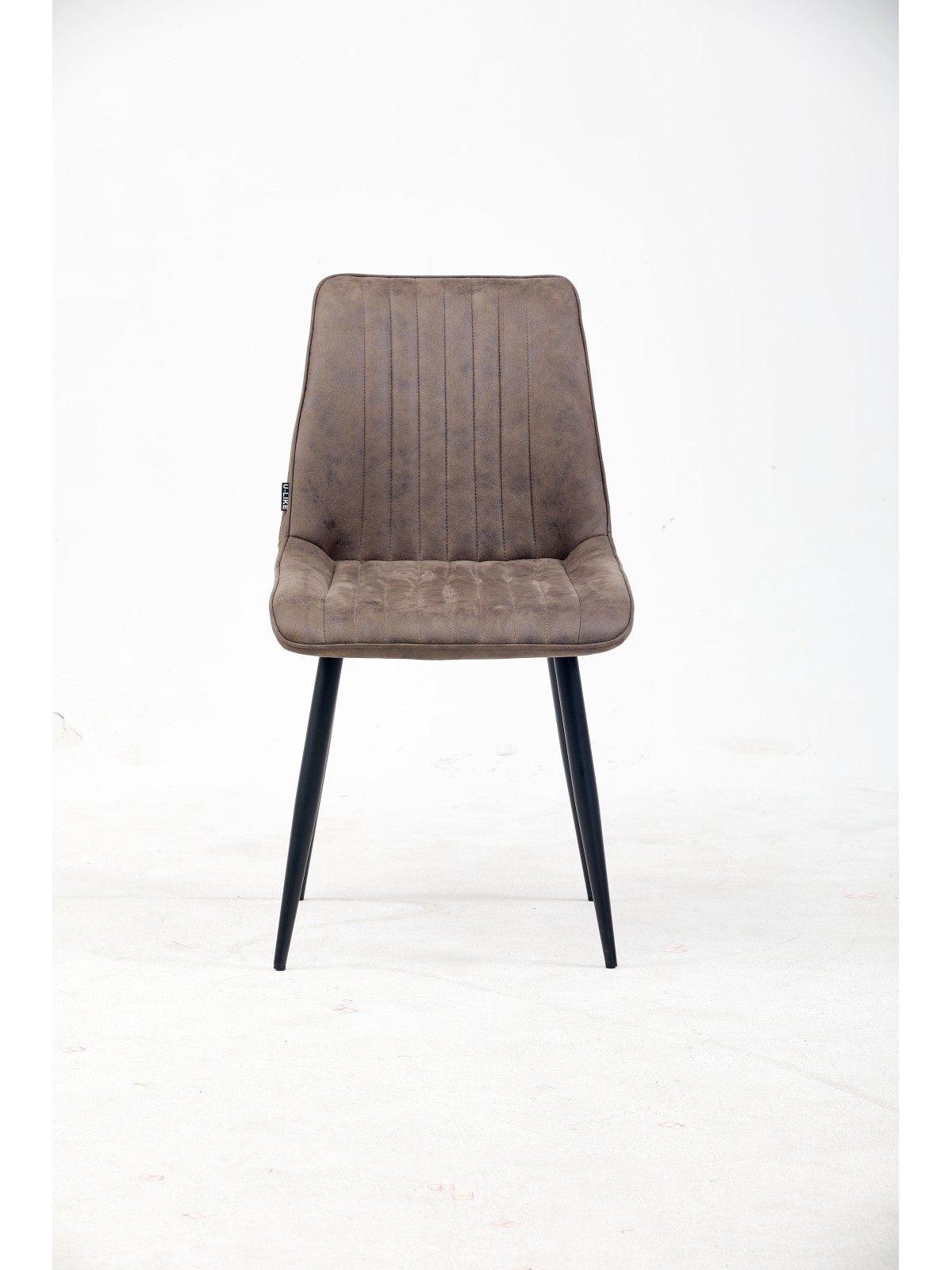 Channel-Tufted Dining Chair | Modern Velvet Chair in Vintage Brown ...