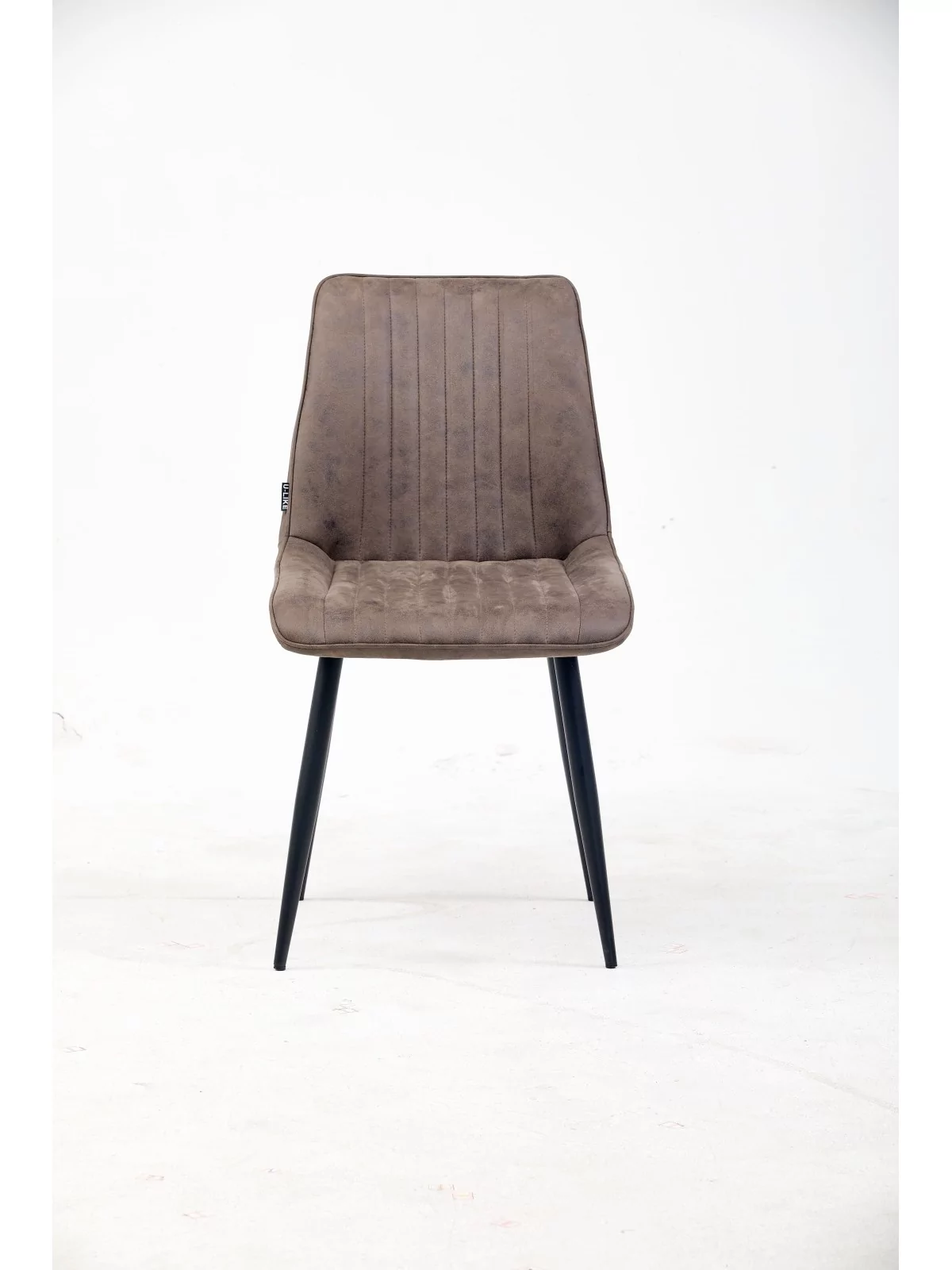 Channel-Tufted Dining Chair | Modern Velvet Chair in Vintage Brown ...