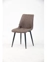 Chaise de Salle à Manger à Surpiqûres | Chaise Moderne en Velours M...