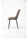 Channel-Tufted Dining Chair | Modern Velvet Chair in Vintage Brown ...