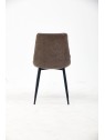 Channel-Tufted Dining Chair | Modern Velvet Chair in Vintage Brown ...