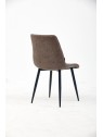 Channel-Tufted Dining Chair | Modern Velvet Chair in Vintage Brown ...