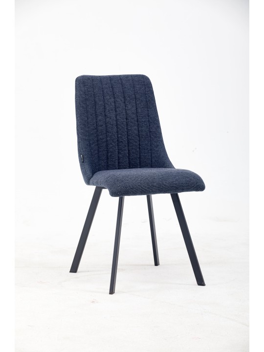 Chaise de Salle à Manger à Surpiqûres | Chaise Moderne en Tissu Tex...