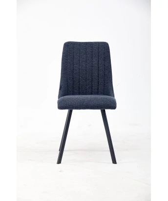 Chaise de Salle à Manger à Surpiqûres | Chaise Moderne en Tissu Tex...