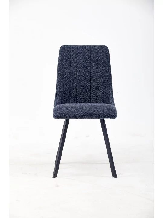 Chaise de Salle à Manger à Surpiqûres | Chaise Moderne en Tissu Tex...