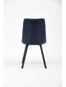 Channel-Tufted Dining Chair | Modern Textured Fabric Chair in Navy ...